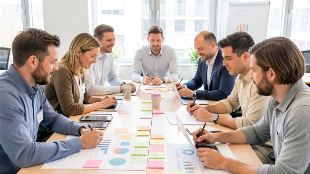 image, meeting, unlimited marketing tasks vs agency retainers